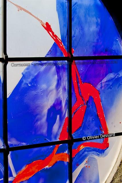 Brioude - Vitraux de Kim En Joong - Basilique Saint-Julien : Détails