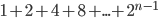 1+2+4+8+...+2^{n-1} 