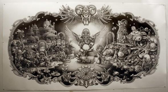 Joe Fenton : la « Solitude » de l’encre et de l’acrylique