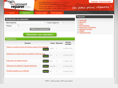 CommentReparer.com:  Ne jetez plus vos objets cassés : réparez-les !