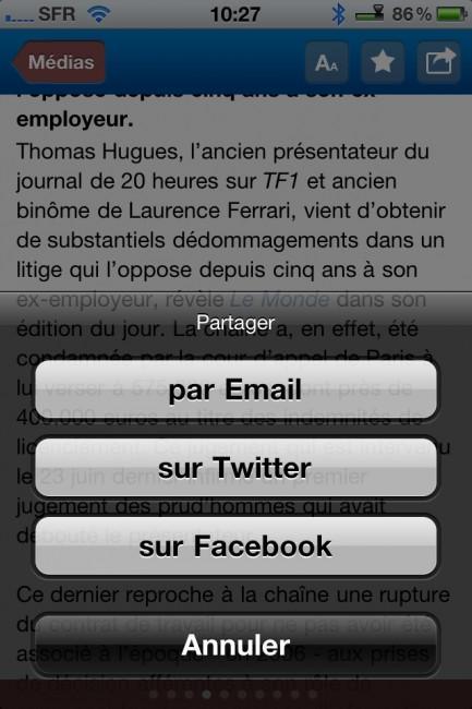 L’application iPhone Le Figaro.fr s’offre un lifting