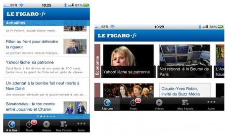 L’application iPhone Le Figaro.fr s’offre un lifting