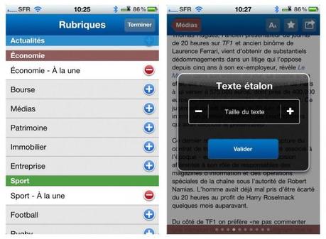 L’application iPhone Le Figaro.fr s’offre un lifting