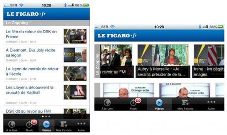 L’application iPhone Le Figaro.fr s’offre un lifting