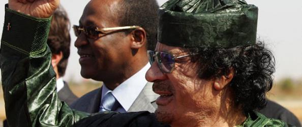 Blaise Compaoré et Mouammar Kadhafi