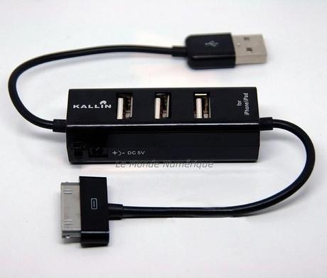 Un câble de recharge et de synchronisation pour iPhone et iPad avec 3 ports USB