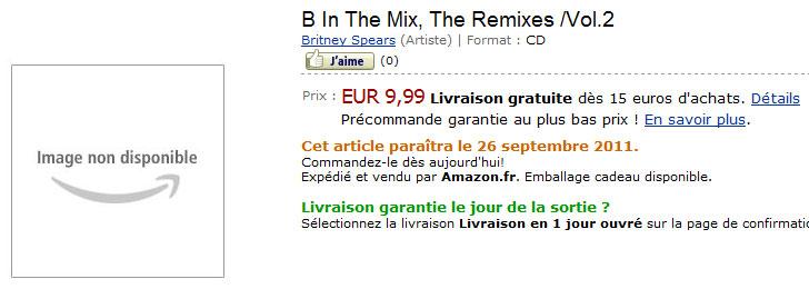 B In The Mix Vol.2 déjà en commande sur Amazon à 9.99€