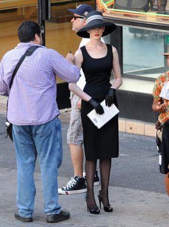 Anne Hathaway On The Set Of 'The Dark Knight Rises' 2
