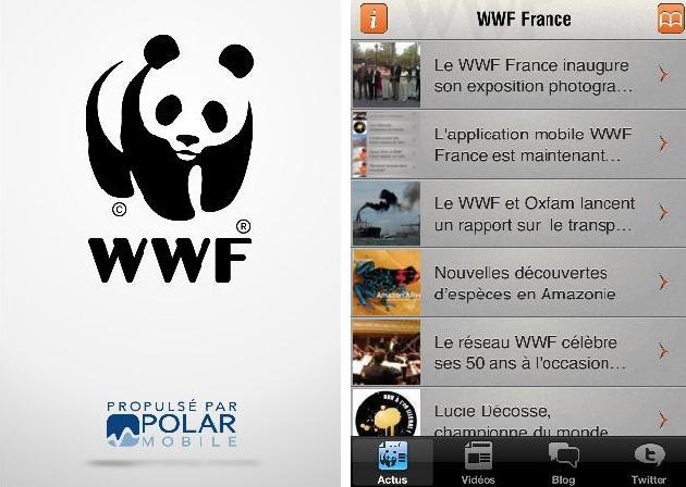 Une application mobile pour smartphone WWF France disponible et gratuite