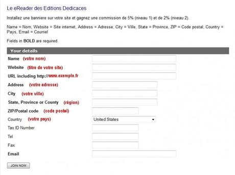 Rejoignez notre programme d’affiliation et gagnez une commission de 5% sur la vente du eReader des Éditions Dédicaces
