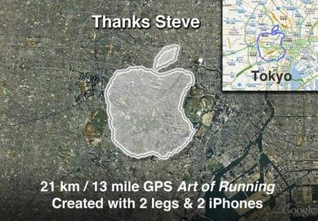 Un coureur japonais rend hommage à Steve Jobs