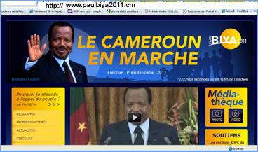 Paul Biya, met en ligne son site Internet de campagne