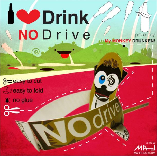 I Love drink No drive (social message for alcoholic party)