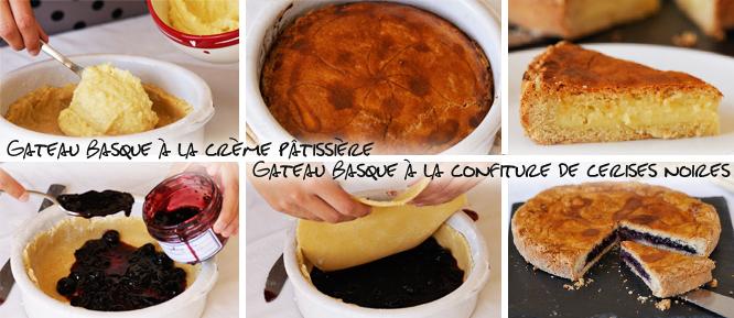 gateau basque cerises ou crème