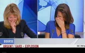 Gros fou rire sur itélé pendant les cours de la bourse