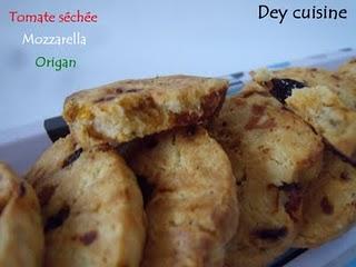 Cookies tomate séchée, mozzarella & origan