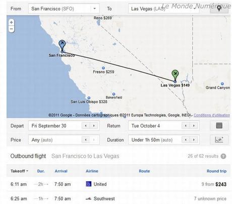 Google aide à la recherche de billets d’avion Google aide à la recherche de billets d’avion
