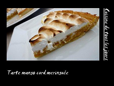 Tarte mango curd meringuée