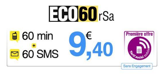 zero Nouveau forfait ECO60rSa chez ZERØ FORFAIT