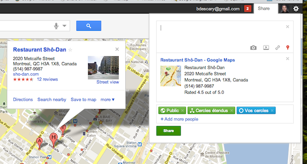 google maps google plus Partagez vos Cartes Google Maps sur Google+ 