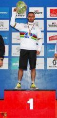 gilles coustellier champion du monde de VTT trial champery