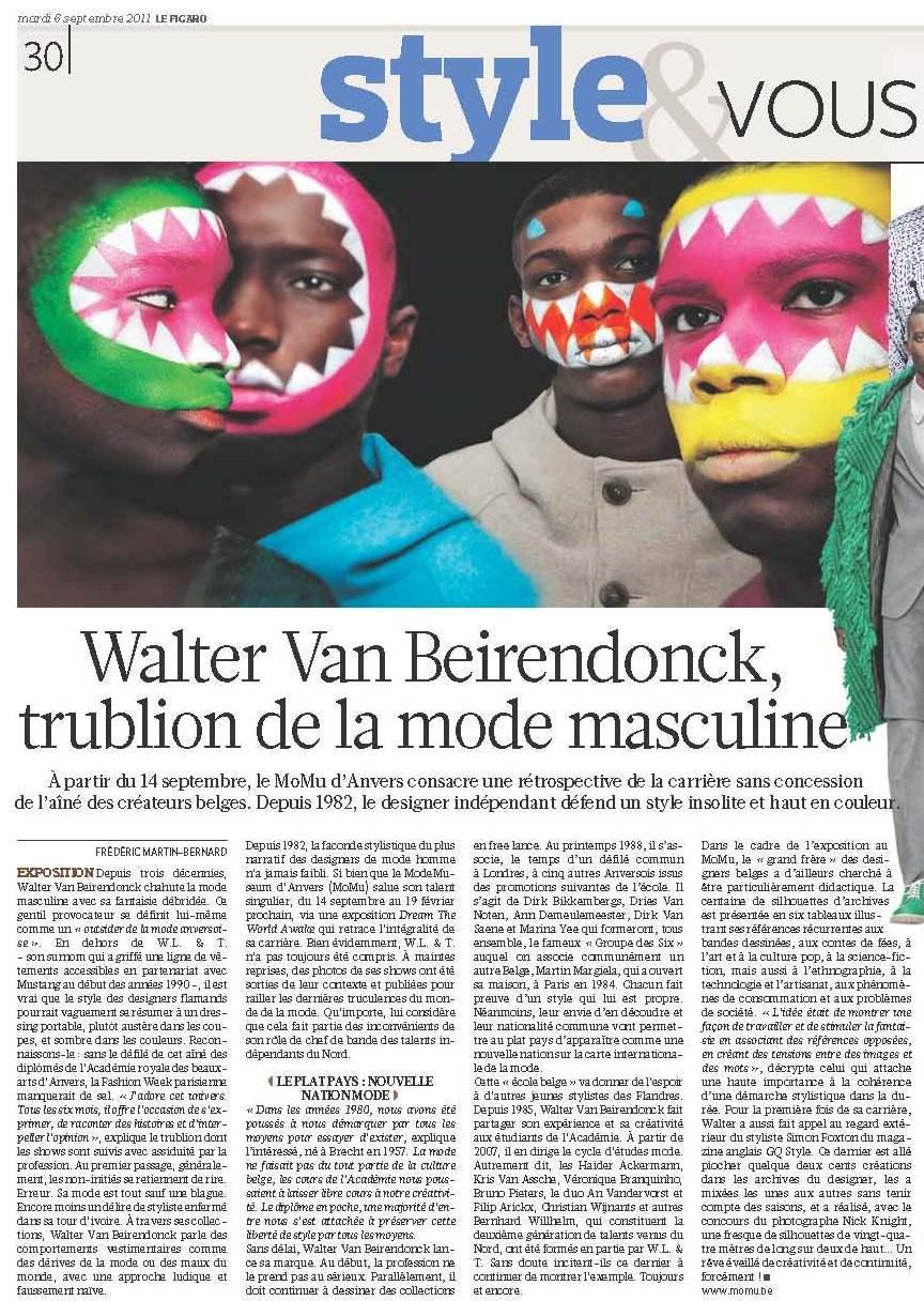 Walter Van Beirendonck – Le Figaro