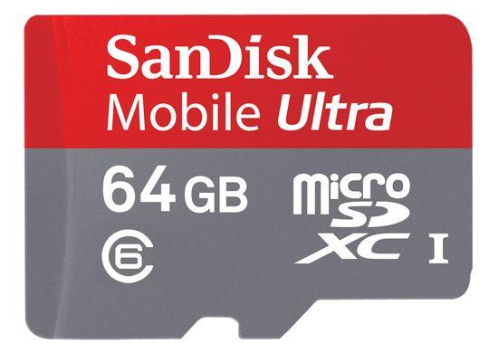 Mobile Ultra microSDXC UHS I 64Go De nouvelles SDXC et MicroSDXC chez Sandisk