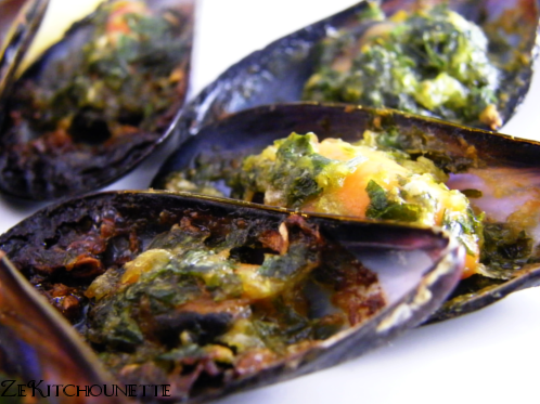 Moules farcies à la persillade