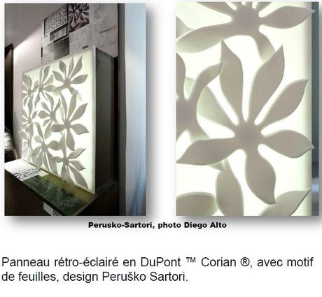 Nouveautés Lumière Dupont Corian 2011/201 Nouveautés Lumière Dupont Corian 2011/201