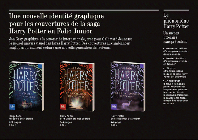 Harry Potter en poche, nouvelles couvertures chez Folio