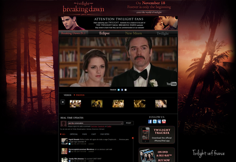 Breaking Dawn : Le site officiel change de couleurs