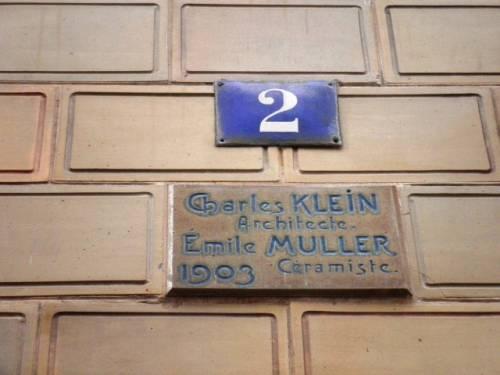 immeuble, chardons, art nouveau, Charles Klein, architecte, Emile Muller, céramique, rue Eugène Manuel, 75116