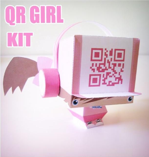Blog_Paper_Toy_papertoy_QR_Girl_Kit_pic QR Girl Kit de Scott Charon