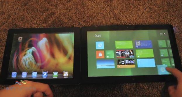 w8 io5 iPad iOS 5 vs tablette sous Windows 8 !
