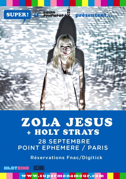 Concours : Zola Jesus + Holy Strays au Point Ephémère le 28 septembre