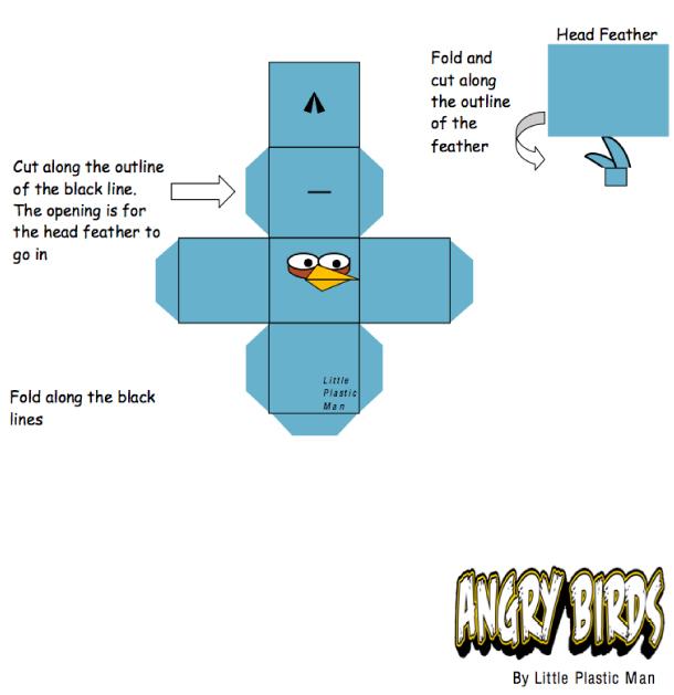 Papertoys Angry Birds (x 8)
