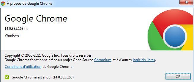 chrome14 Version 14 pour Google Chrome !