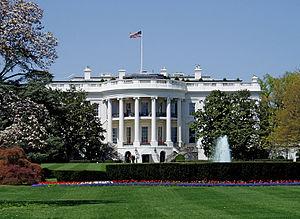 South façade of the White House, the executive...