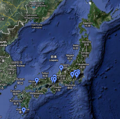 Mon petit itinéraire pour mon voyage d'un an au Japon