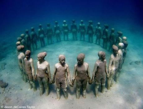 jasondecairetaylor 5 Underwater Sculpture : quand lart fait corps avec la nature arty underwater scupture Art 