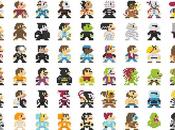 personnages pixélisés