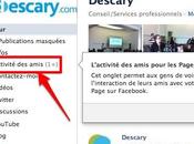 Pages Facebook affichent Activités amis