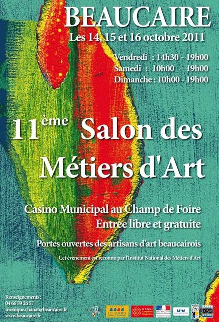 Salon des Métiers d'Art Beaucaire 14/15/16 Octobre 2011