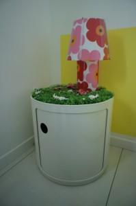 table de chevet engazonnée