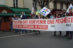 manifestation éducation nationale le 10 février à Rennes 1000 manifestants-es dans les ruess (Photothèque Rouge/tn)