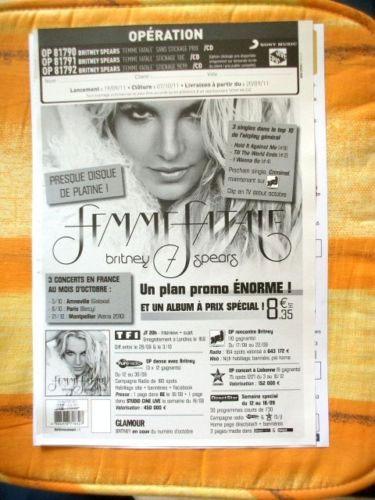 Plan promo de Britney pour la France