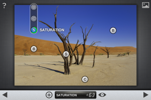 Snapseed Saturation 300x200 Snapseed, une application de retouche photo pour votre iPad