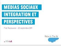 Le slide du vendredi : Médias Sociaux - Intégration et Perspectives