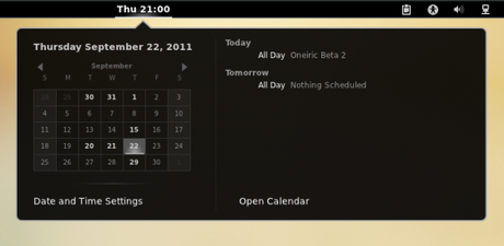 GNOME Shell Google Calendar