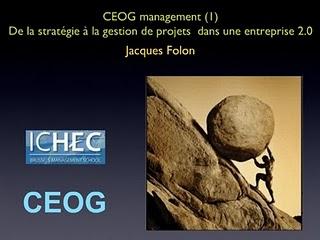 Le slide du samedi : CEOG de la stratégie à la gestion de projets